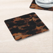 Tortoiseshell Nahtloses Muster, Chic TortoiseShell Rechteckiger Pappuntersetzer (angewinkelt)