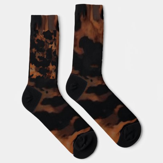 Tortoiseshell Nahtloses Muster, Chic TortoiseShell Socken (Rechts)