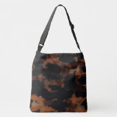 Tortoiseshell Nahtloses Muster, Chic TortoiseShell Tragetaschen Mit Langen Trägern (Rückseite)