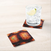 Tortoiseshell Rechteckiger Pappuntersetzer (Vor Ort)