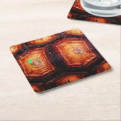 Tortoiseshell Rechteckiger Pappuntersetzer (angewinkelt)