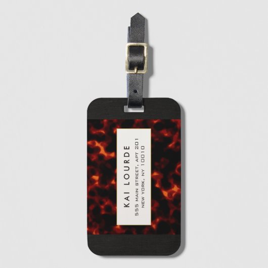 Tortoiseshell Stylish Gepäckanhänger (Vorderseite Vertikal)