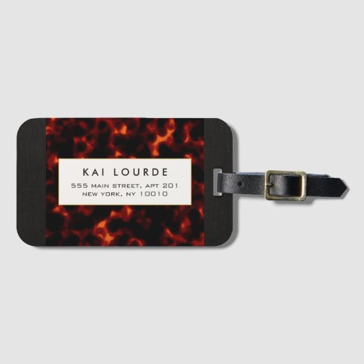 Tortoiseshell Stylish Gepäckanhänger (Vorderseite (Horizontal))