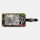 Tortoiseshell und Silbertabletten Gepäckanhänger (Rückseite horizontal)