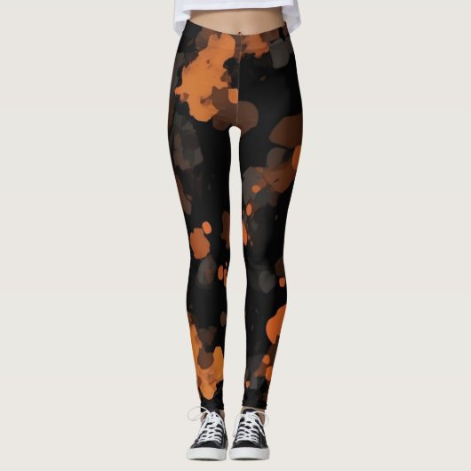 TortoiseShell Vintag Retro, Tortoiseshell Muster Leggings (Vorderseite)
