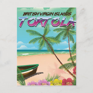 Tortola Britische Jungferninseln Reiseplakat Postkarte