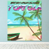 Tortola Britische Jungfrau Reiseplakat Leinwanddruck (Insitu (Holzboden))