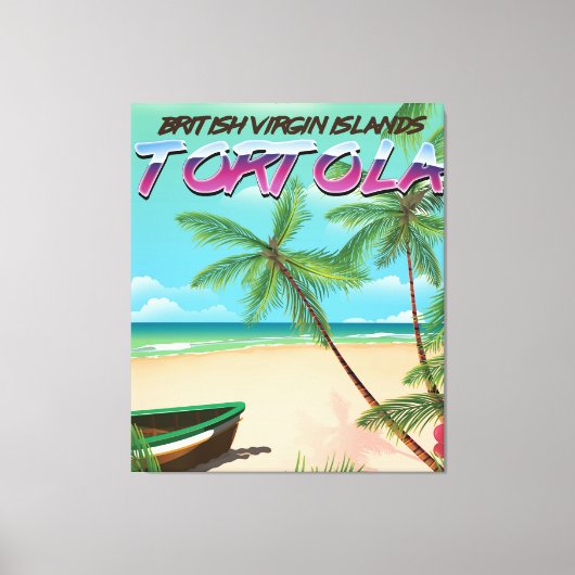 Tortola Britische Jungfrau Reiseplakat Leinwanddruck (Vorderseite)