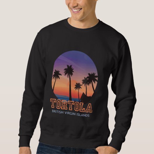 Tortola Britische Jungfrauen Sunset Beach Sweatshirt (Vorderseite)