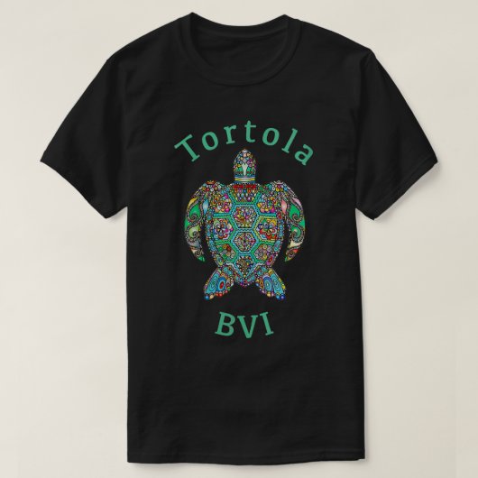 Tortola British Virgin Islands Tribal Turtl T-Shirt (Design vorne)