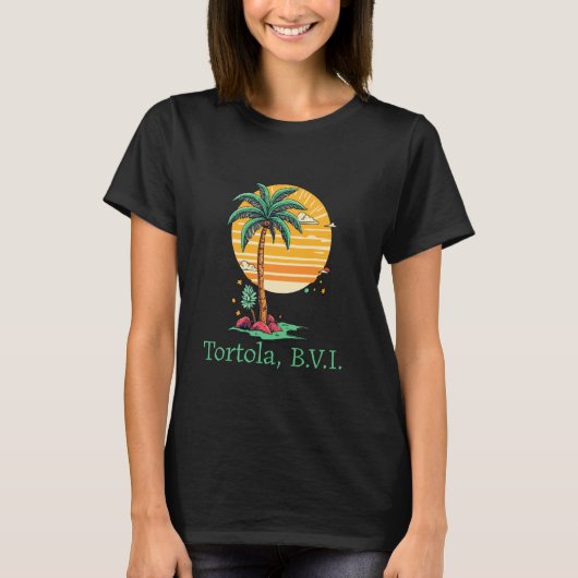 Tortola BVI B.V.I Britische Jungfrau Inseln Souven T-Shirt (Vorderseite)