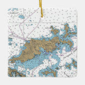 Tortola BVI Chart Keramikornament (Vorderseite)