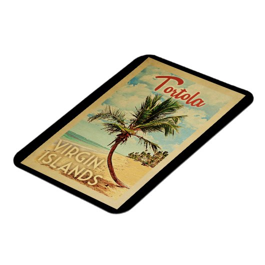 Tortola Magnet Palm Tree Vintage (Linke Seite)