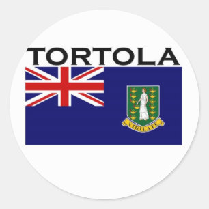 Tortola Runder Aufkleber