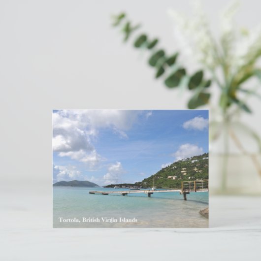 Tortola Small Dock Poscard Postkarte (Stehend Vorderseite)