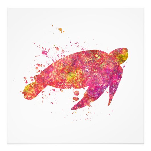 Tortue de Mer Ocean Mer Vie Marine Nature Fotodruck (Vorne)