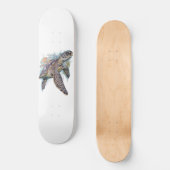 Tortuga de mar multicolor skateboard (Vorderseite)