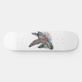 Tortuga de mar multicolor skateboard (Horizontal)