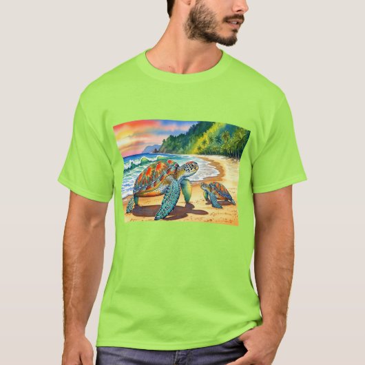 Tortugas en la playa T-Shirt (Vorderseite)