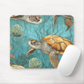Tortugas marinas mousepad (Mit Mouse)