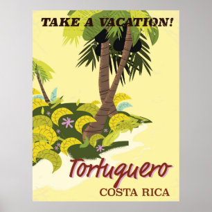 Tortuguero, Reiseplakat Costa Rica Poster