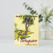 Tortuguero, Reiseplakat Costa Rica Postkarte (Stehend Vorderseite)