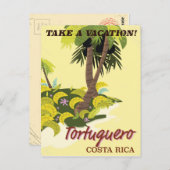 Tortuguero, Reiseplakat Costa Rica Postkarte (Vorne/Hinten)