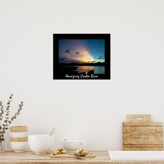Tortuguero Sunset - Phantastisch Costa Rica Poster (Küche)