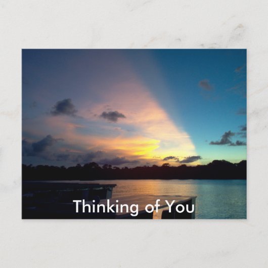 Tortuguero Sunset - Schönes Costa Rica Postkarte (Vorderseite)