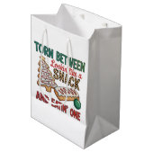 Tortur zwischen dem Aussehen wie eine Snack und de Mittlere Geschenktüte (Vorderseite Schrägansicht)