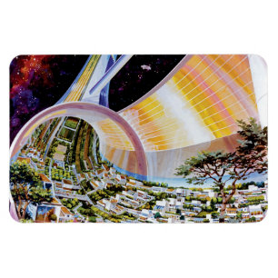 Torus Raumstation Habitat Colony Artist Concept Magnet