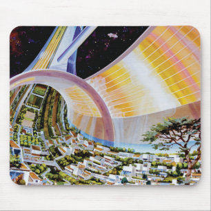 Torus Raumstation Habitat Colony Artist Concept Mousepad