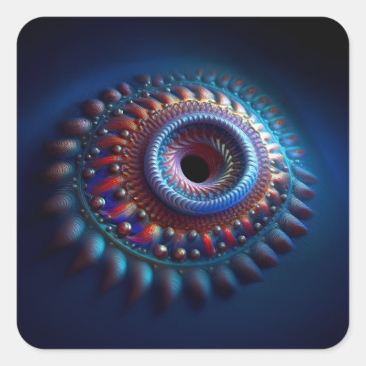 Torus Wormhole Quadratischer Aufkleber (Vorderseite)