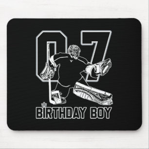 Torwart beim Eishockey Nr. 7 Happy 7. Geburtstag J Mousepad