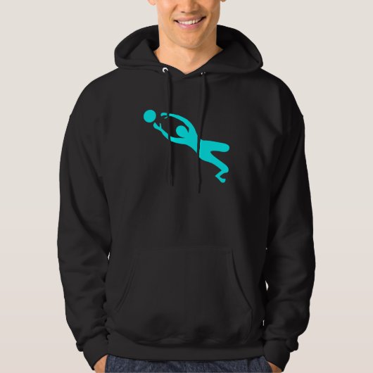Torwart - Cyan Hoodie (Vorderseite)