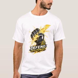 Torwart-Handschuh Blitz   Verteidige mit Kraft T-Shirt