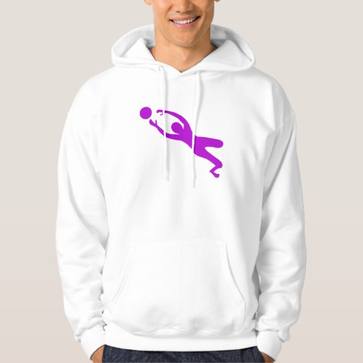 Torwart - Lila Hoodie (Vorderseite)