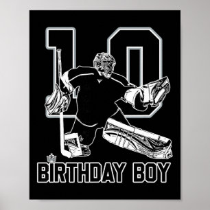 Torwart No. 10 Eishockey Alles Gute zum 10. Geburt Poster