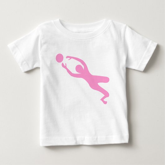 Torwart - Rosa Baby T-shirt (Vorderseite)