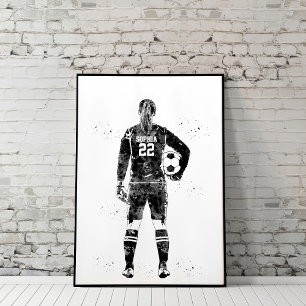 Torwartin im Frauenfußball Poster