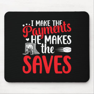 Torwartmutter eines Eishockeytorwarts Mousepad