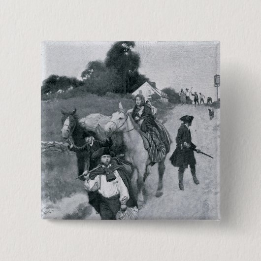 Tory-Flüchtlinge auf ihrer Weise nach Kanada Button (Vorderseite)