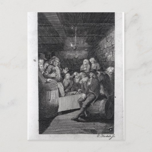 Tory Pandemonium von John Trumbull Postkarte (Vorderseite)