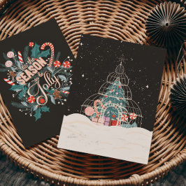 Tos die Saison zum Spaß Feiertagspostkarte