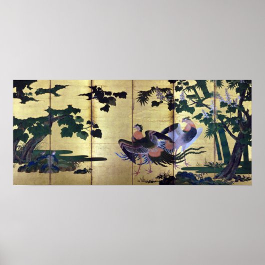 Tosa Mitsuyoshi Pfau und Phoenixes Poster (Vorne)