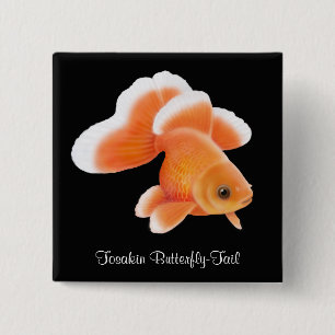 Tosakin Schmetterlings-SchwanzGoldfish Button