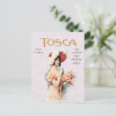 Tosca-Oper Vintage - Puccini-Opernposter-Design Postkarte (Stehend Vorderseite)