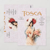 Tosca-Oper Vintage - Puccini-Opernposter-Design Postkarte (Vorne/Hinten)