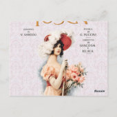 Tosca-Oper Vintage - Puccini-Opernposter-Design Postkarte (Rückseite)
