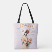 Tosca-Oper Vintage - Puccini-Operposter-Design Tasche (Rückseite)